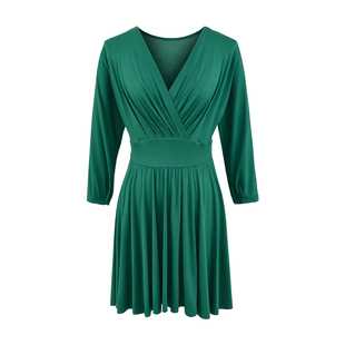 YoungGirlDay 御姐纯欲氛围感性感V领收腰显瘦褶皱裙摆连衣裙短裙