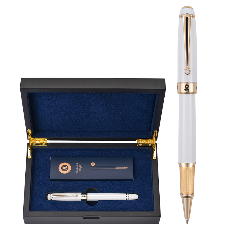 法国梦特娇高级商务签字笔男士高档商务办公宝珠笔钢笔礼盒套装重手感金属女士高档精致礼物免费私人定制刻字