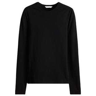 HM女装T恤冬季时尚休闲合身棉质打底长袖圆领上衣1264835