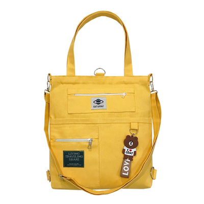 文艺风大学生上课双肩包手提袋子