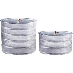 容山堂玻璃茶饼收纳盒白茶普洱茶盒茶叶罐陈列架多层透明叠加存放