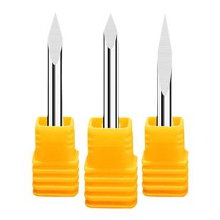 3.175钨钢三棱中心尖刀三刃玉石刻字浮雕刻字尖刀数控雕刻机刀具