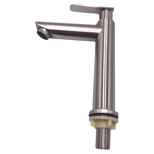 洗脸面盆水龙头冷热水304不锈钢卫生间面盆单孔龙头台上台下单冷