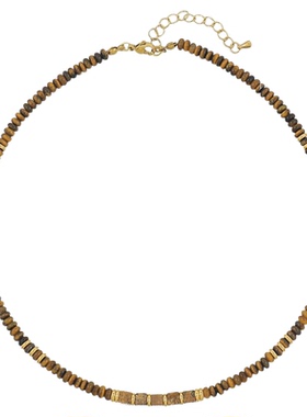 轻奢款南非图画石天然虎眼石串珠