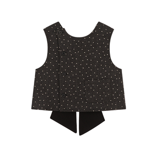 Amybaby女童套装冬季2025新款气质设计小香风马甲灰色波点半身裙