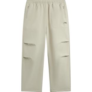 李宁C位裤丨运动长裤男士新款冬季加绒保暖直筒户外休闲工装裤子