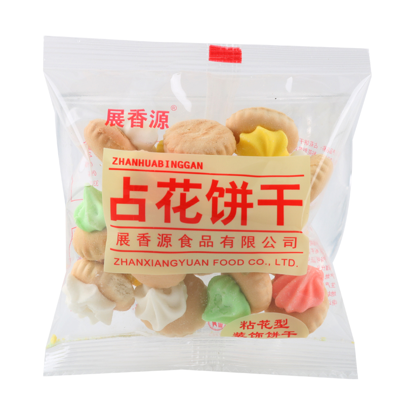 多口味占花饼干8090后怀旧零食儿时味道小孩子糖果香酥粘花塔塔糖