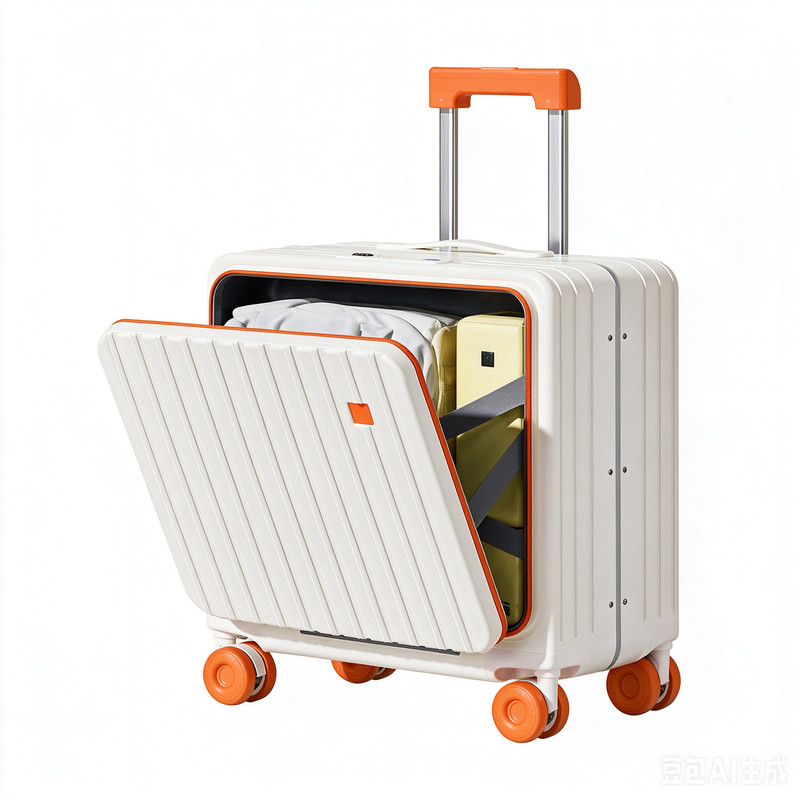 新款侧开盖行李箱18寸小型轻便20寸可登机旅行箱女结实耐用拉杆箱