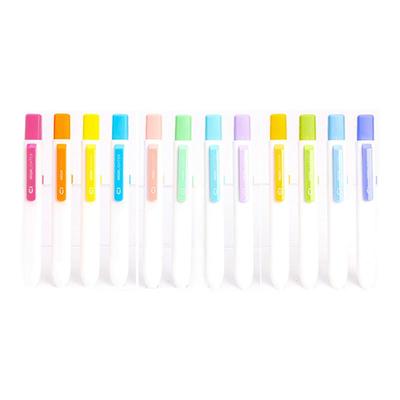 晨光优品按动小方芯软笔头荧光笔