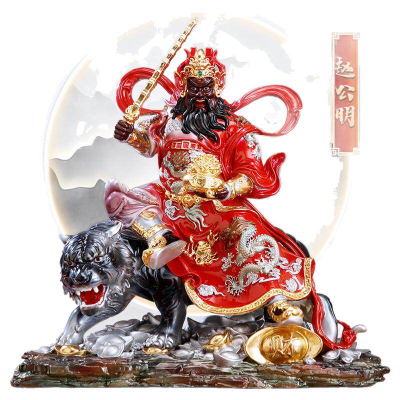 纯铜赵公明神像家用店铺供奉摆件