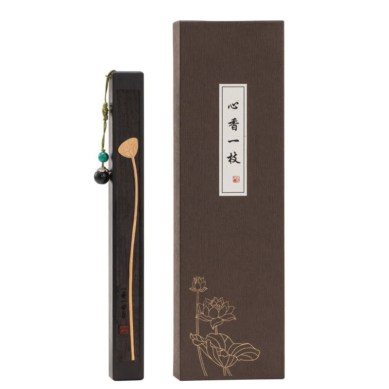 迦印堂黑檀卧香盒家用心香一枝