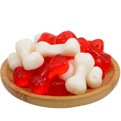 德国口力红白骨头qq橡皮糖果汁糖