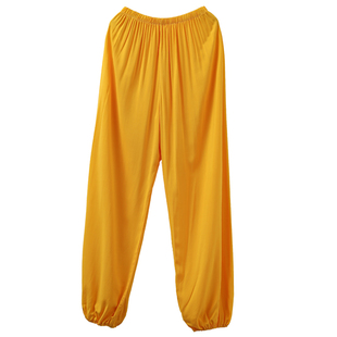 男女士绵绸灯笼裤宽松人造棉练功裤睡裤情侣棉绸居家缩口防蚊裤子