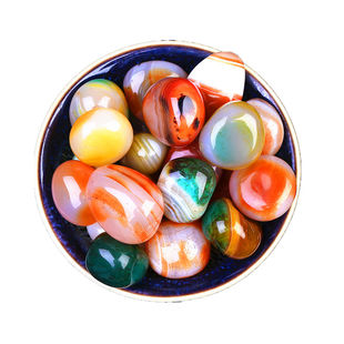 南京雨花石原石天然鹅卵石鱼缸石头花盆彩色石子七彩小石头五彩石