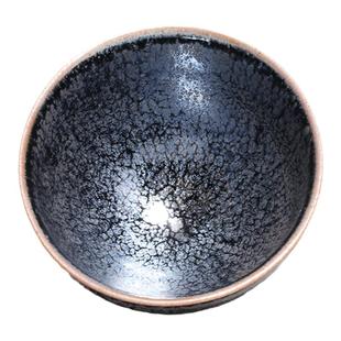 日本镰田幸二作品紫光耀变油滴天目盏大号茶杯主人杯品茗杯茶具