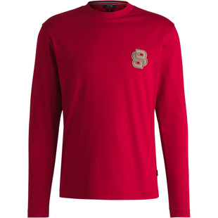 【线上天猫专享】【BOSS博斯 X 封神联名】男士红色棉质长袖T恤