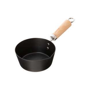 霜山泼油小锅窒化铁加深防溅炸葱油呛油迷你油锅14cm热牛奶煎蛋锅