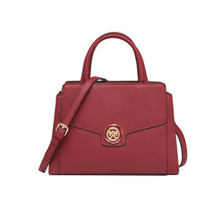 意尔康女士包包新款女包手提包牛皮妈妈包红色婚宴包新娘婚包手拎