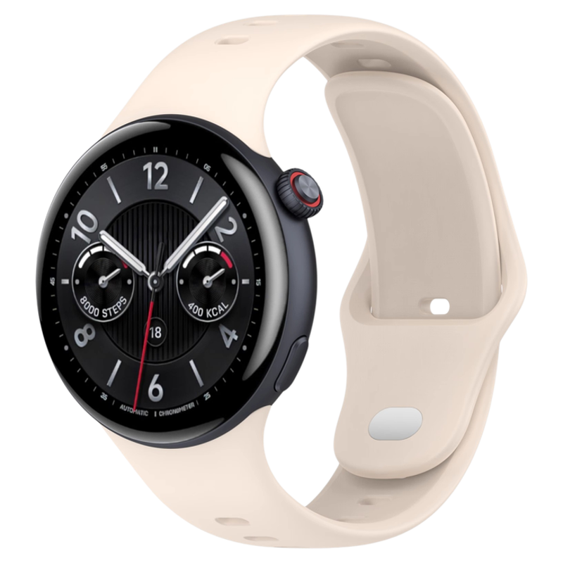 适用Vivowatch5手表带专用一体反扣硅胶腕表带运动智能手表watch5辰夜黑月光白女生夏季透气精钢官方同款