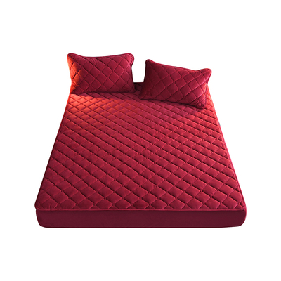 水晶绒保暖床笠床垫套