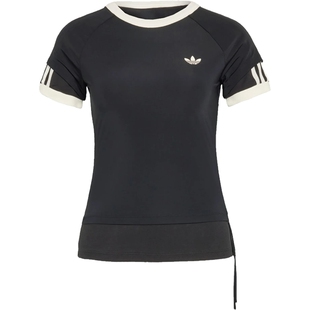 adidas阿迪达斯三叶草夏季女子运动休闲圆领短袖T恤KW4528