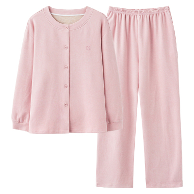 都市丽人秋冬加绒加厚羊绒睡衣女