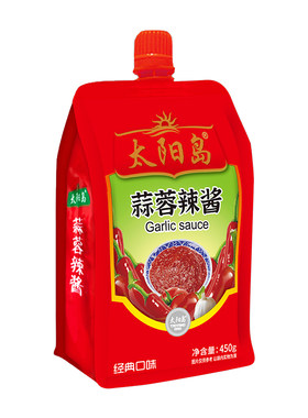 太阳岛蒜蓉辣酱450g包装烤冷面