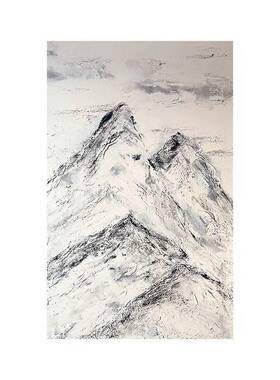 肌理感玄关壁画沙发背景墙挂画