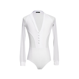 茜卡索拉丁舞服男童专业比赛服上衣男孩新款舞蹈考级服衬衫G5089