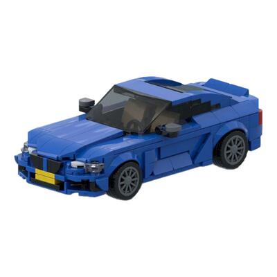 国产兼容性小颗粒积木speed宝马m240i-f22超跑模型儿童益智玩具车