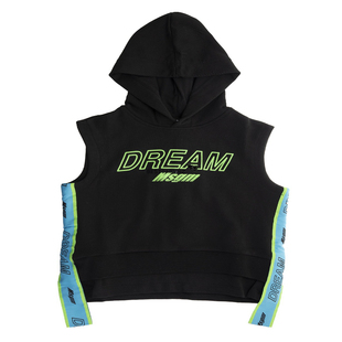 特惠正品 意大利MSGM童装 男女童个性超酷街头时尚连帽卫衣