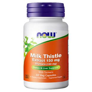 Now foods姜黄奶蓟草提取物水飞蓟肝脏养肝熬夜应酬解酒诺奥
