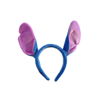 可爱蓝色大耳朵毛绒发箍