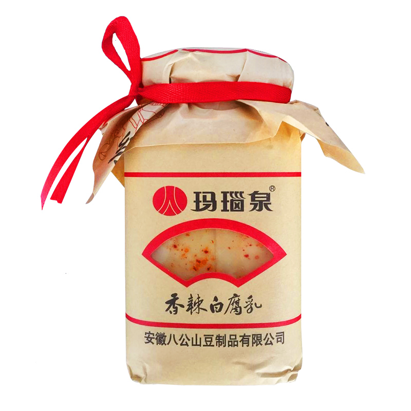 腐乳汤汁玛瑙泉香辣白原味麻油白五香腐乳4瓶组合安徽八公山腐乳
