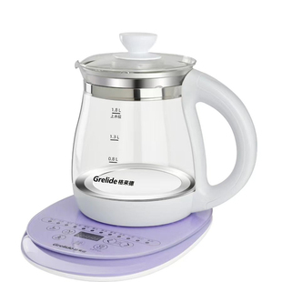 格来德G118E 多功能养生壶高硼硅玻璃316不锈钢家用保温煮茶单壶