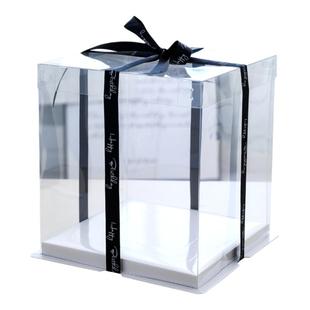 全透明生日蛋糕盒子4/6/8/10/12寸加高四/六/八/十寸甜品包装盒