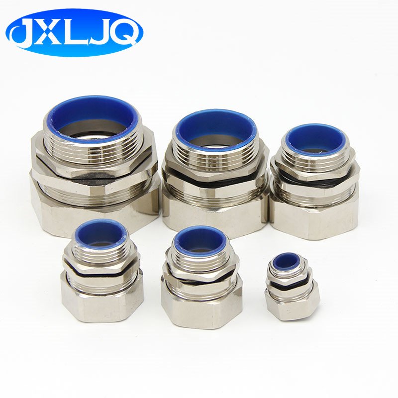 吉祥供应铜软管防水接头PG21电缆防水接头软管固定接头