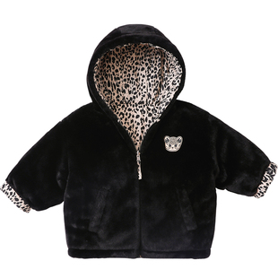 宝宝羽绒服女童加厚加厚中长款正反两面穿冬季中小童装外套