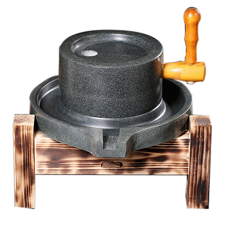 复古青石小石磨家用磨盘老式豆浆磨浆机肠粉机小型老式磨豆腐机