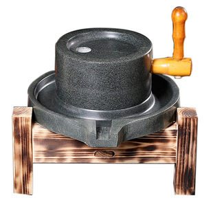 复古青石小石磨家用磨盘老式豆浆磨浆机肠粉机小型老式磨豆腐机