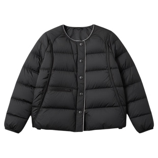 2025年秋冬新款保暖羽绒服女短款冬季白鸭绒羽绒外套高级感小个子