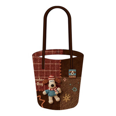 拾嘉针织掌门狗水桶包大容量