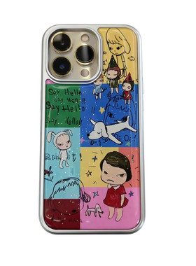 涂鸦奈良美智银边滴胶手机壳