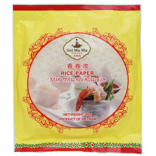 水妈妈越南进口春卷皮速食米饼寿司卷春饼皮200g米皮 约40张