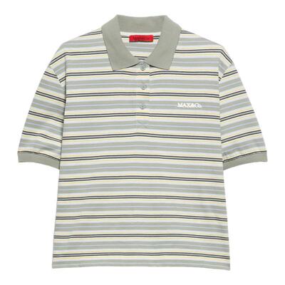 【2026春夏新品】MAX&Co.logo条纹棉质Polo衫6951016302