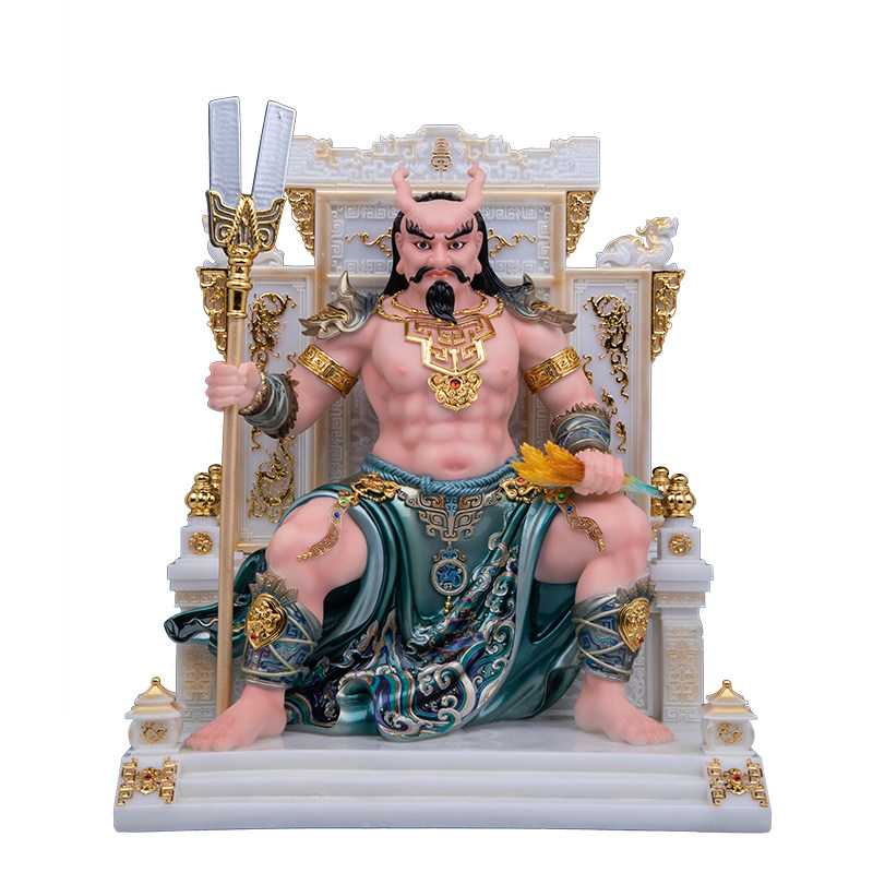 汉白玉炎帝神农供奉摆件