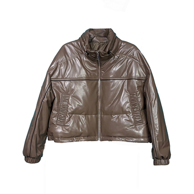 海宁真皮皮鹅绒女士短款皮衣