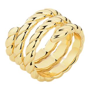 Dare买手店 khemia 正品 三环编织戒指女小众原创金色复古