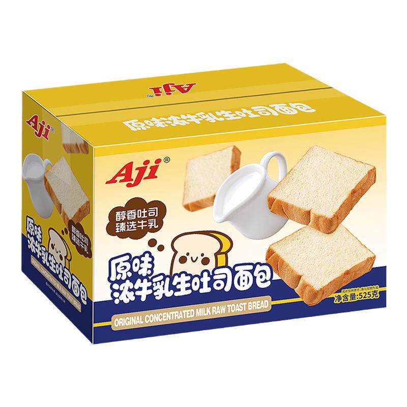 Aji厚切吐司原味生牛乳面包整箱早餐提拉米苏味小零食糕点下午茶