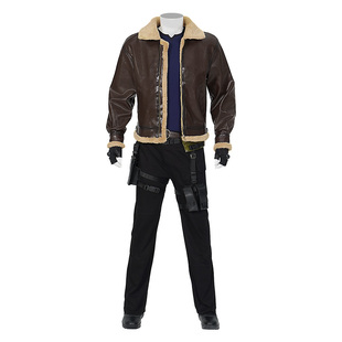 super漫生化危机4重置版里昂cos服游戏同款全套COSPLAY男服装定制